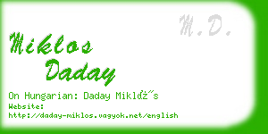 miklos daday business card